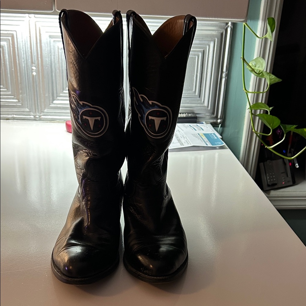 JB Hill Black Western Cowboy Boots